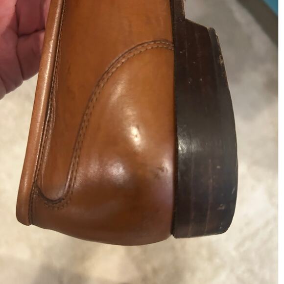 Cole Haan Brown Braided Leather Men's Slip on Dress Shoe Loafers Size 9.5N - Picture 9 of 10